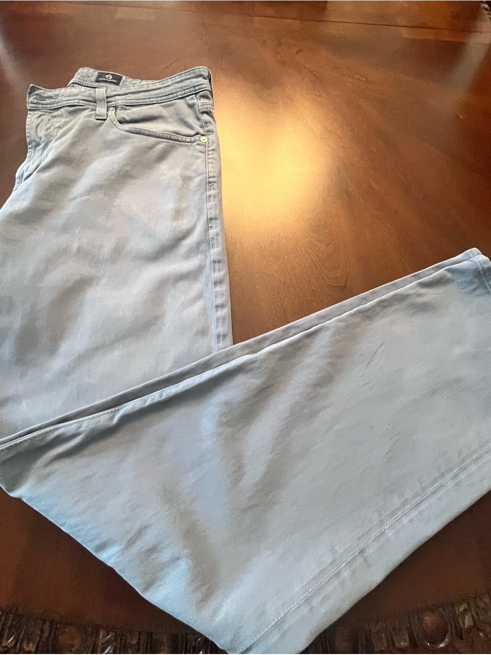 AG Adriano Goldschmied Light Blue Casual Pants - Pale Blue